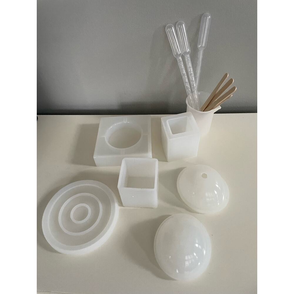 Miscellaneous Epoxy Resin Silicone Molds LOT Of 5 NEW